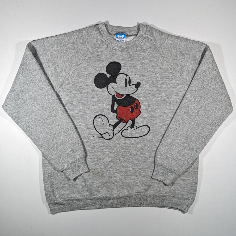 Vintage 80s Mickey Mouse Crewneck Sweatshirt Size XL Walt Disney